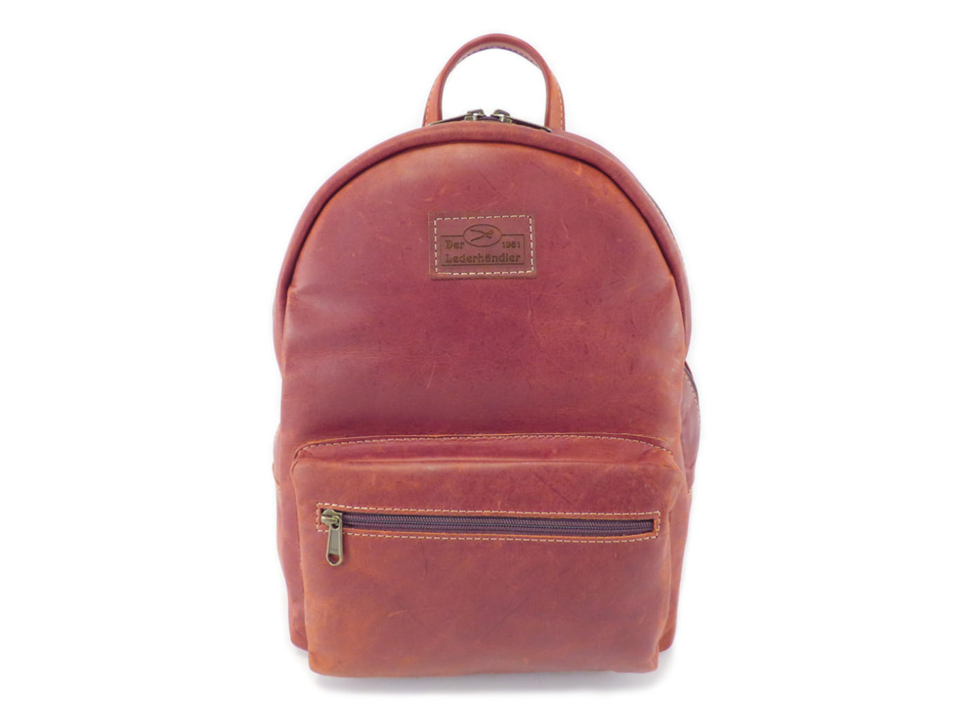LEDER BACKPACK MED NO2 STIFF TOBACCO